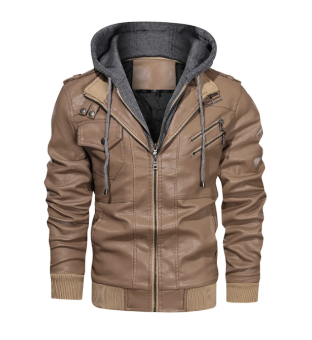 Winter Fashion Motorcycle Leather Jacket | Slim Fit, Oblique Zipper, and Streetwear Elegance