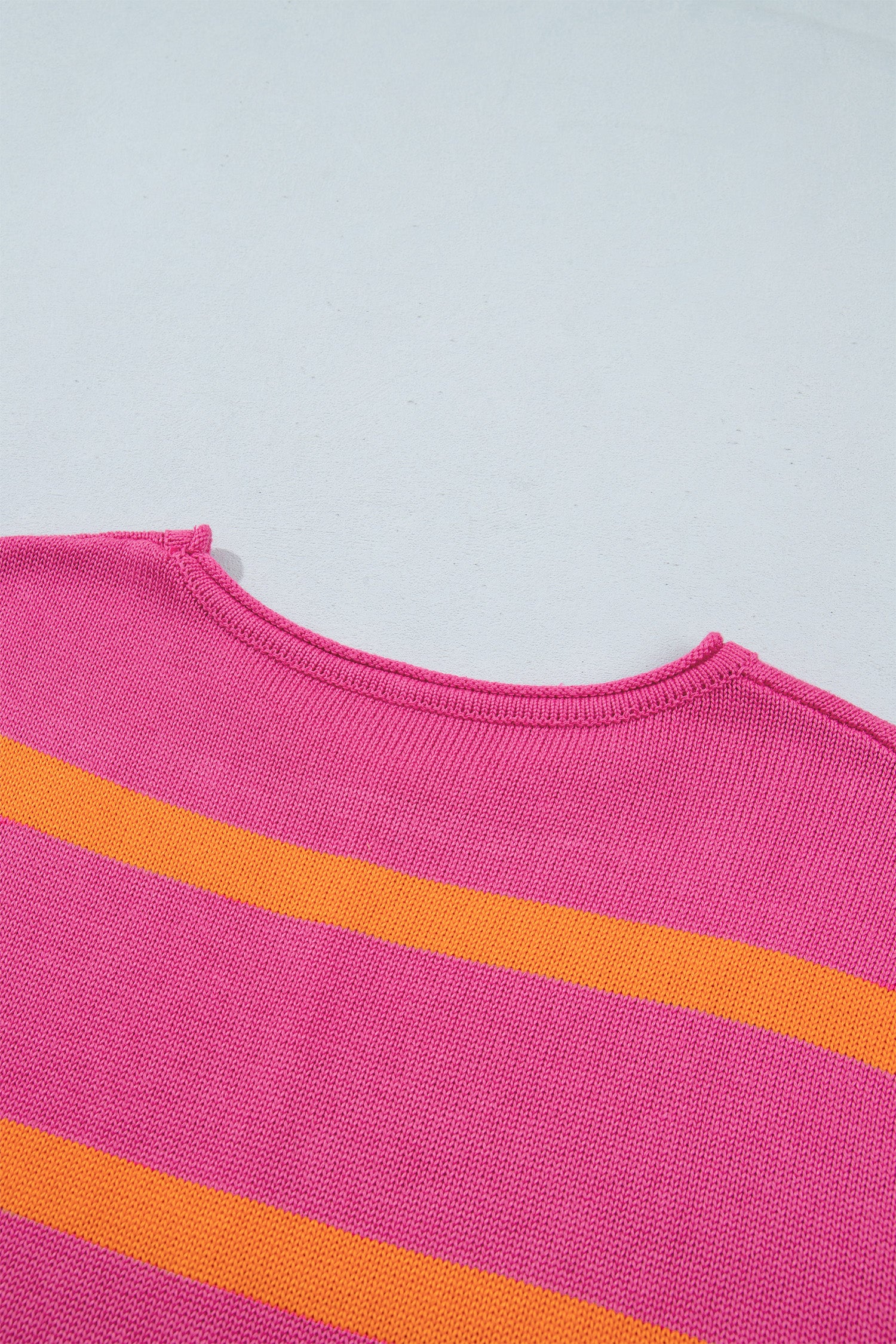 Striped Western Short Sleeve Knit Sweater | Zarnesh
