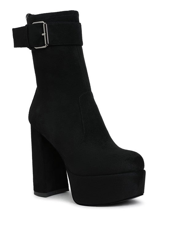 Women’s Wanderer Flared Block Heel Mid-Calf Boots | Zarnesh