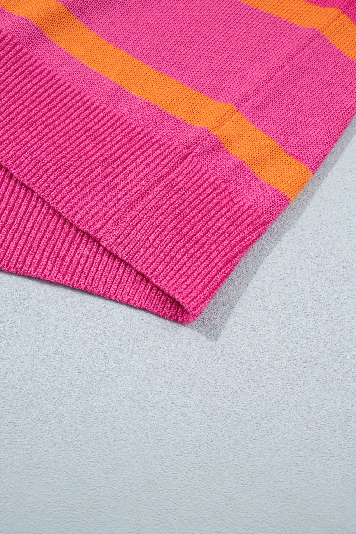 Striped Western Short Sleeve Knit Sweater | Zarnesh