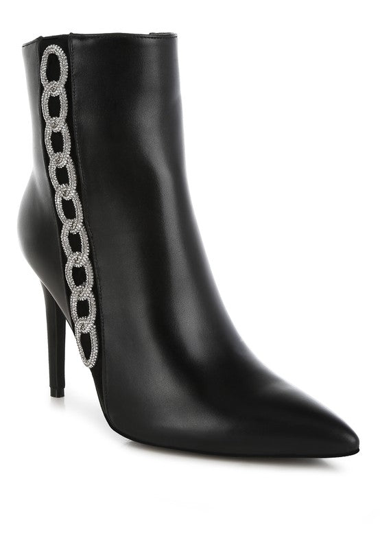 Women’s Kalina Rhinestones Chain Detail Boots | Zarnesh