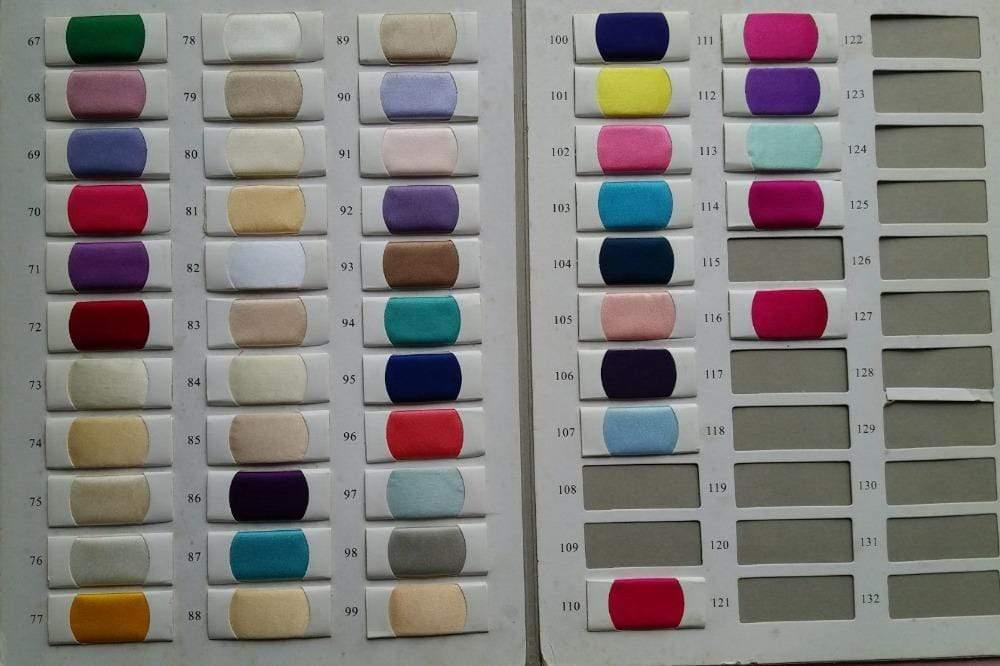 Color swatch chart with various color samples