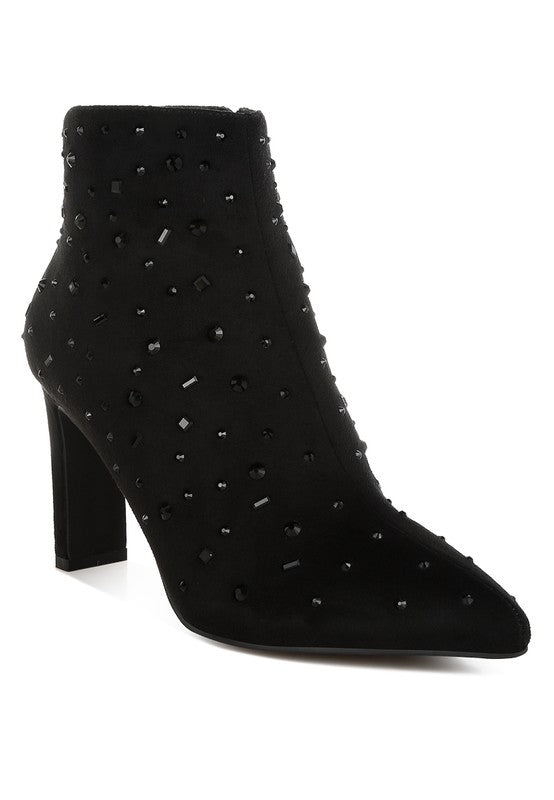 Women’s Sakura Diamante Embellished Microfiber Boots | Zarnesh