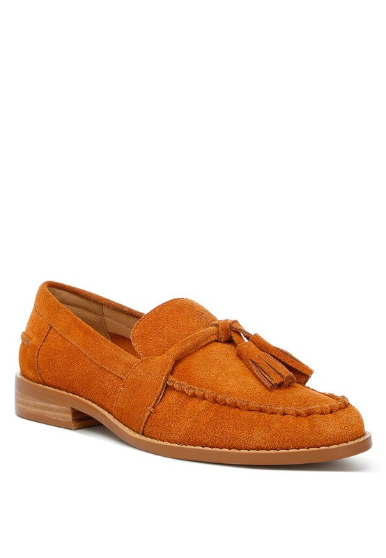 Women’s Rhone Tassels Detail Suede Loafers | Zarnesh