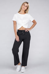 Women’s Lounge Wide Pants with Drawstrings | Zarnesh