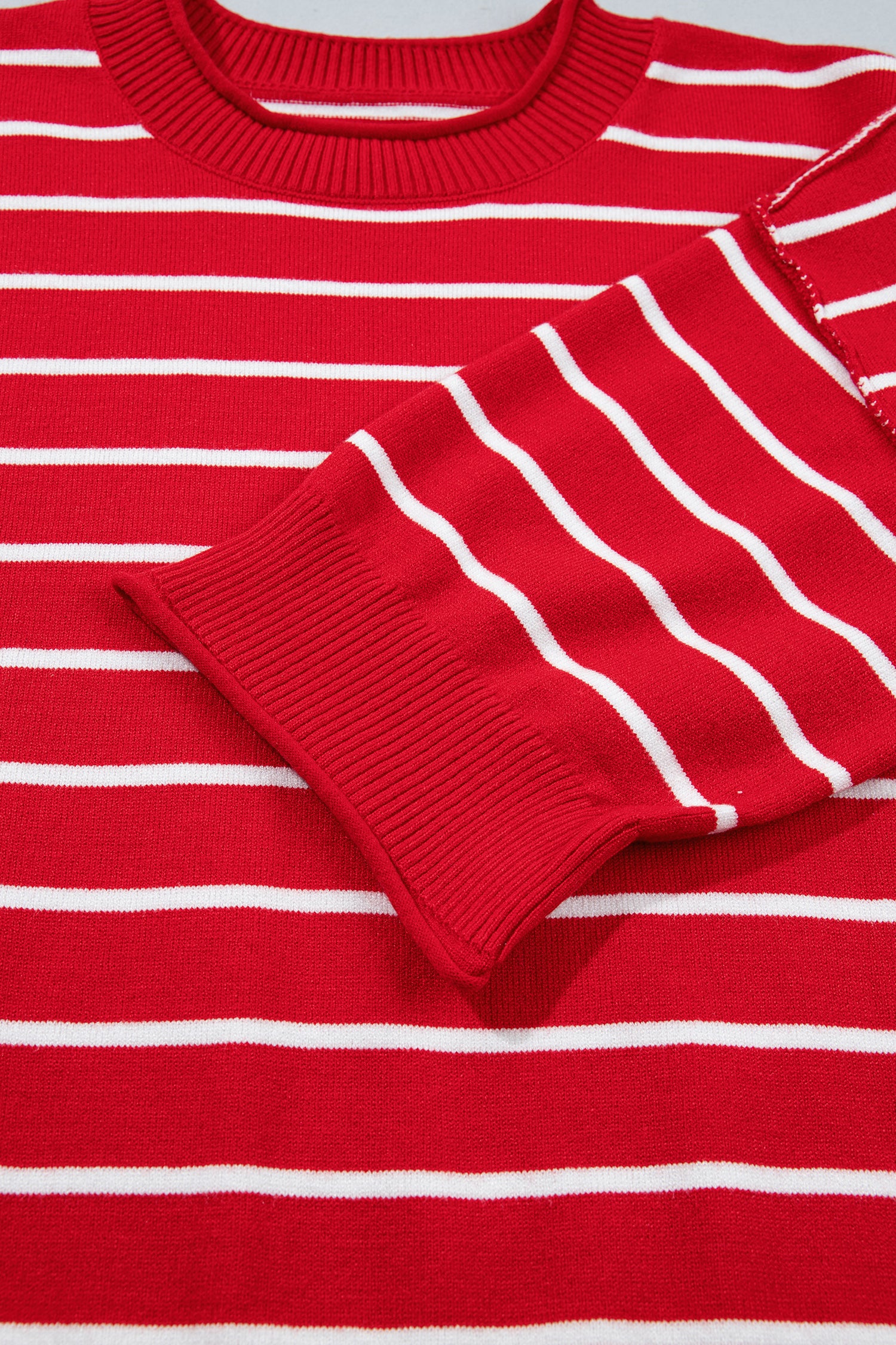Striped Half Sleeve Drop Shoulder Sweater | Zarnesh