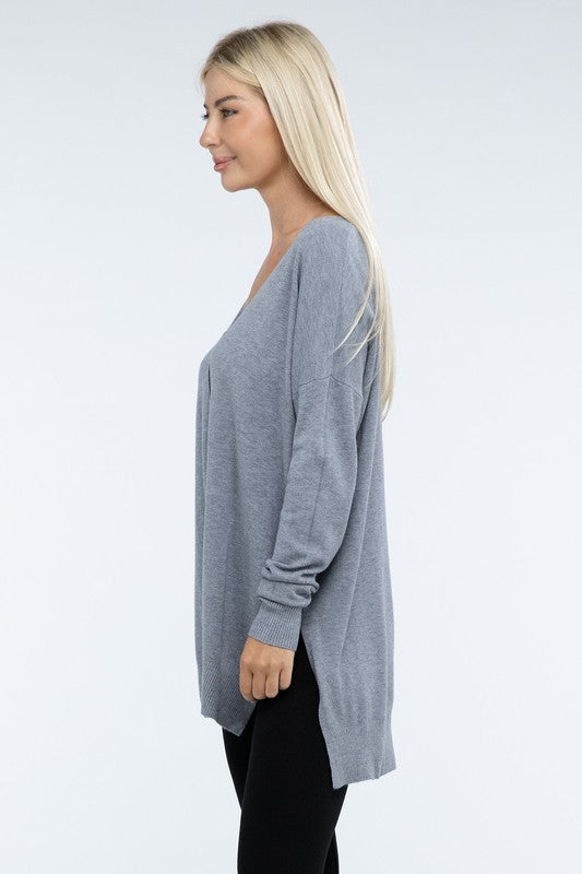 Women’s Hi-Low Hem Front Seam Sweater | Zarnesh