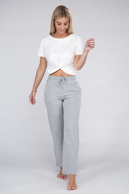 Women’s Lounge Wide Pants with Drawstrings | Zarnesh