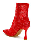 Women Samia Sequin Lace Boots Zarnesh