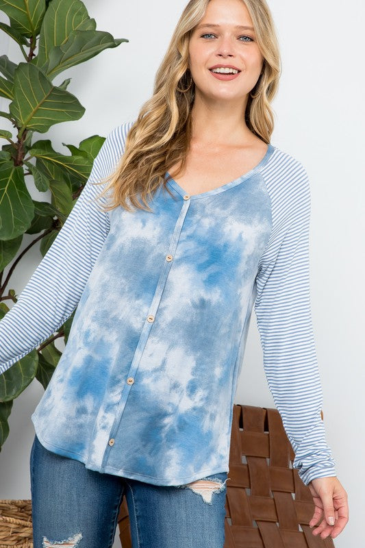 Women Tie Dye Mixed Top | Zarnesh