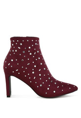 Women’s Sakura Diamante Embellished Microfiber Boots | Zarnesh