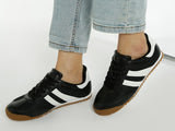 Women Blaster Anti Skid Sole Striped Lace Up Sneakers Zarnesh