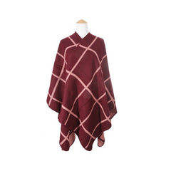 Women Stripe Asymmetrical Poncho | Zarnesh