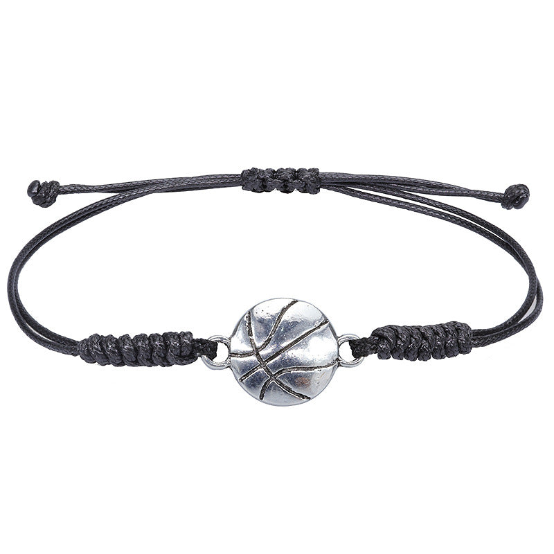 Artisan Crafted Elegance: Handmade Wax Thread Braided Hand Rope Alloy Bracelet