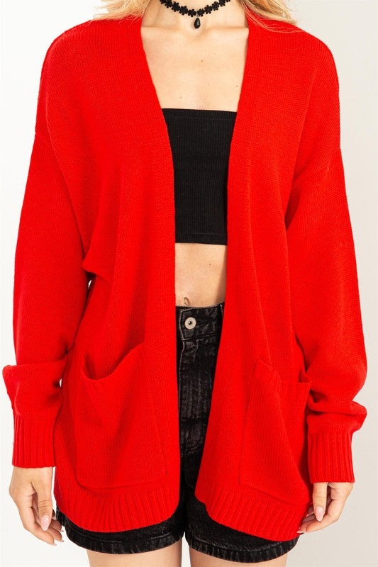 Women True Story Open Front Cardigan Sweater | Zarnesh