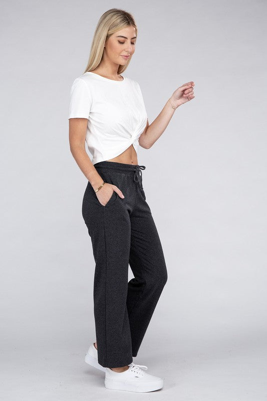 Women’s Lounge Wide Pants with Drawstrings | Zarnesh