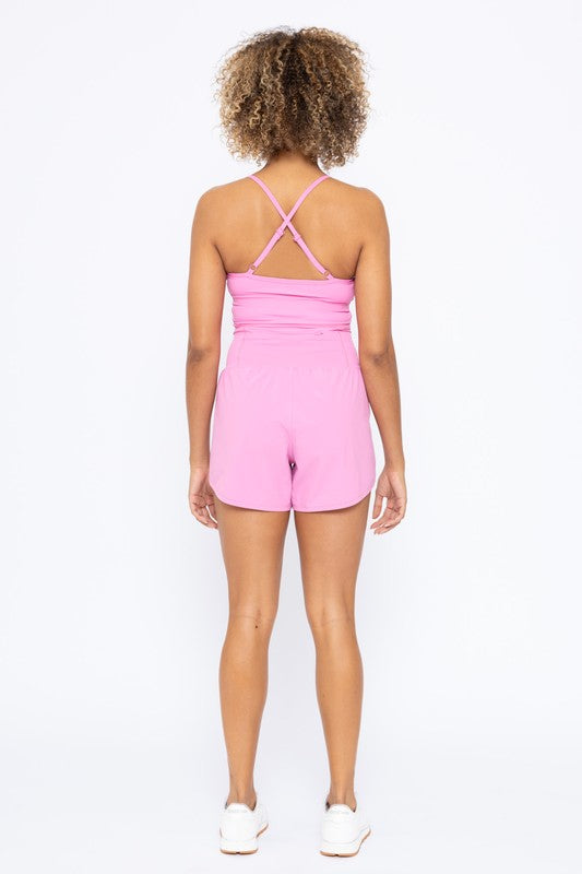 Women Cross Back Active Romper | Zarnesh