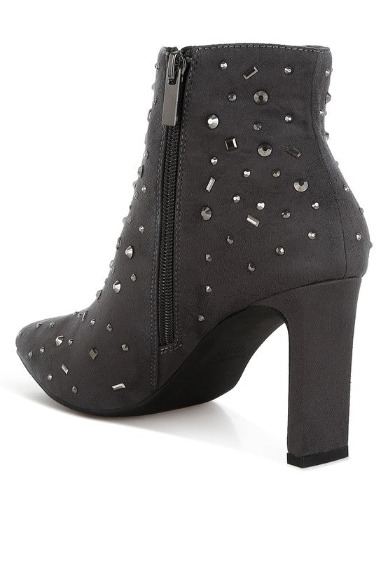 Women’s Sakura Diamante Embellished Microfiber Boots | Zarnesh