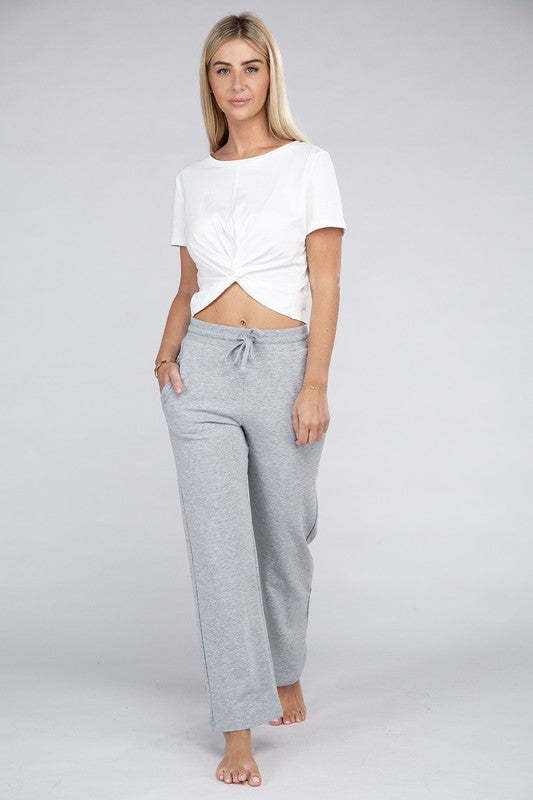 Women’s Lounge Wide Pants with Drawstrings | Zarnesh