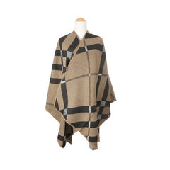 Women Stripe Asymmetrical Poncho | Zarnesh