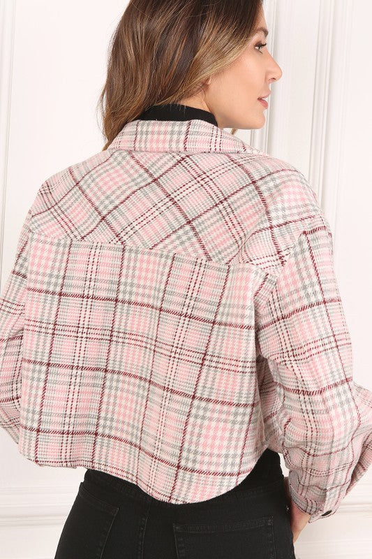 Women’s Plaid Crop Jacket | Zarnesh