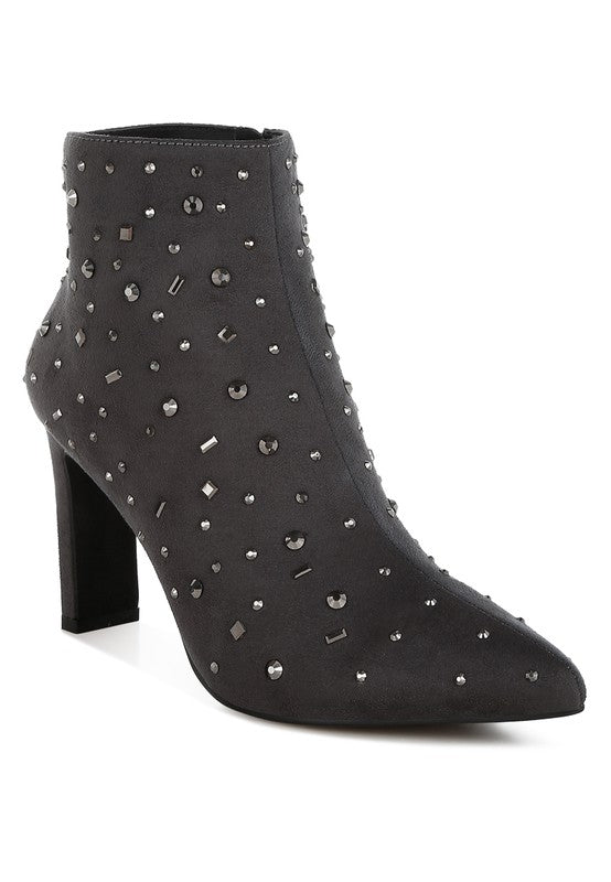 Women’s Sakura Diamante Embellished Microfiber Boots | Zarnesh