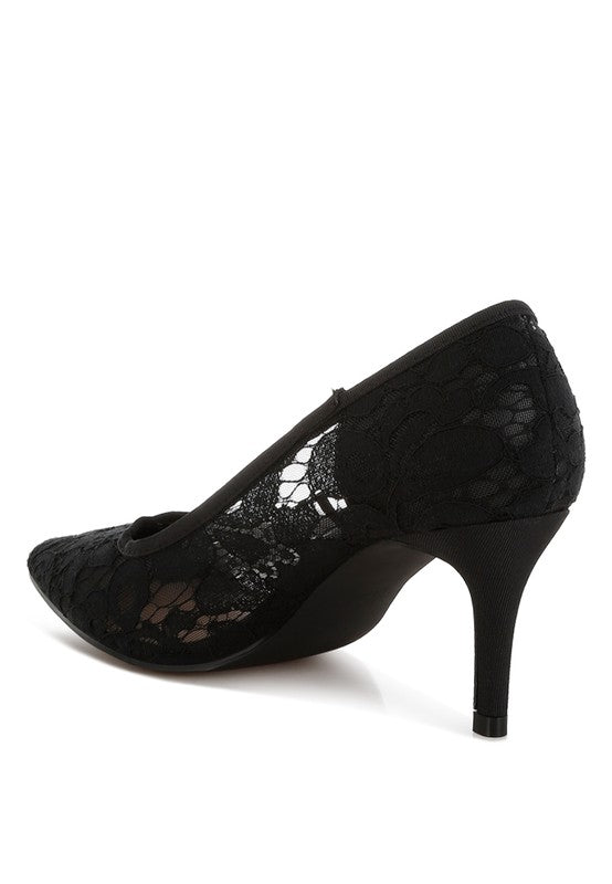 Women’s Masega Stiletto Heel Lace Pumps | Zarnesh