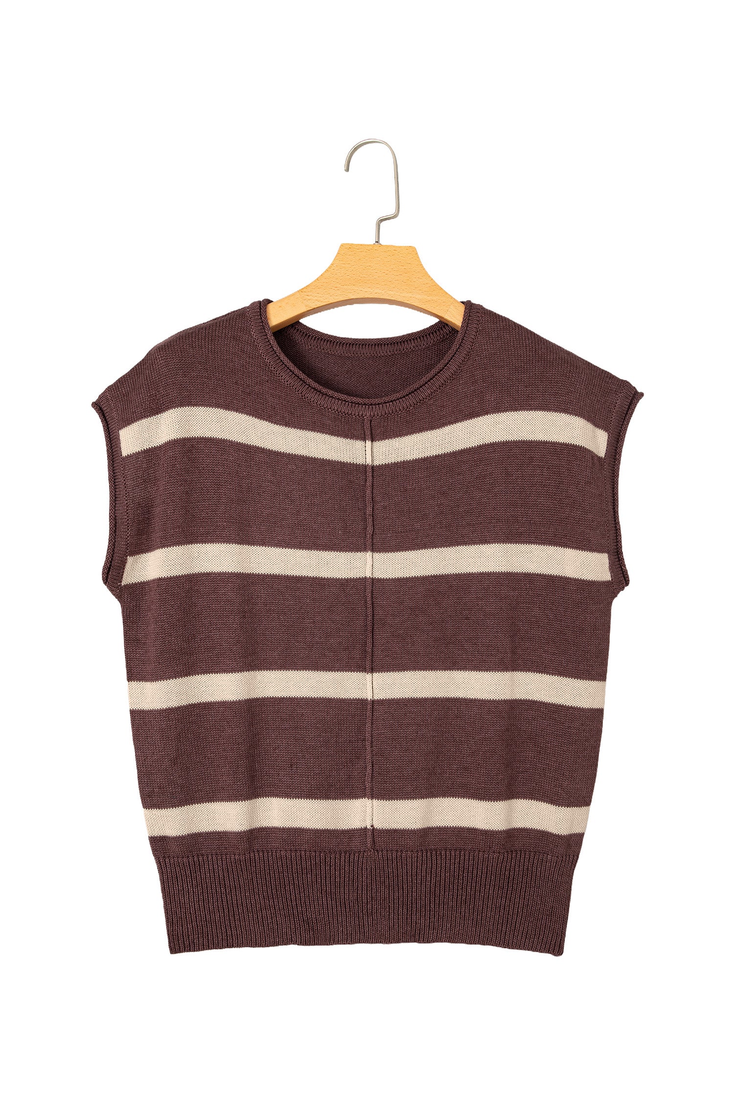 Striped Western Short Sleeve Knit Sweater | Zarnesh