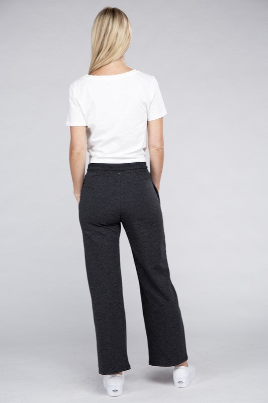 Women’s Lounge Wide Pants with Drawstrings | Zarnesh