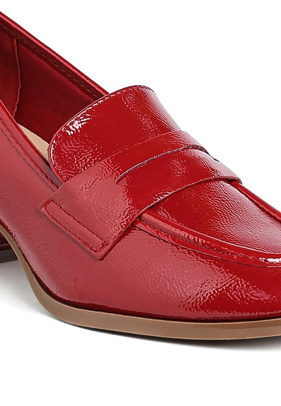 Women’s Umdoni Penny Strap Block Heel Loafers | Zarnesh