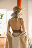 Women Seamless Low Back Pullover Cropped Solid Bralette Bra Zarnesh