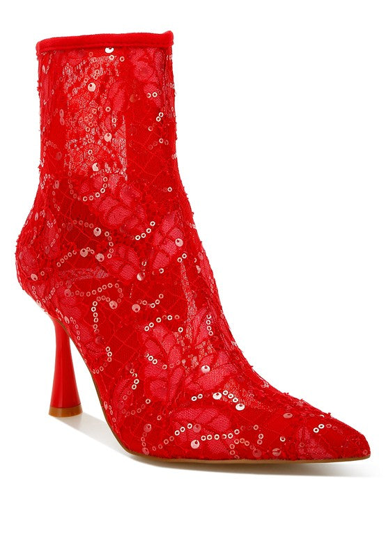 Women’s Samia Sequin Lace Boots | Zarnesh