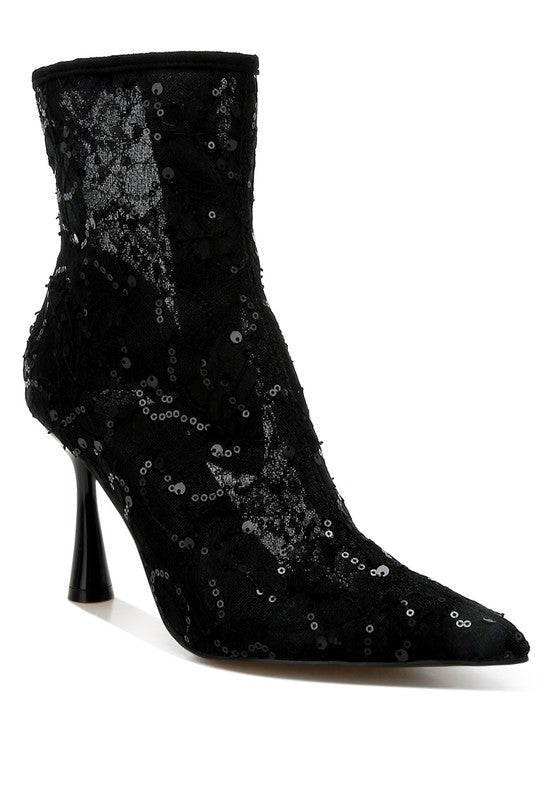 Women’s Samia Sequin Lace Boots | Zarnesh