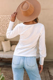 Women’s Mabel Ribbed Bishop Sleeve Round Neck Top | Zarnesh