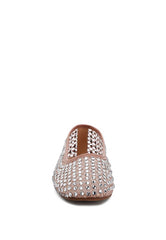 Women's Orson Naked Rhinestone Ballerinas | Zarnesh