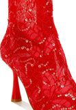 Women Samia Sequin Lace Boots Zarnesh
