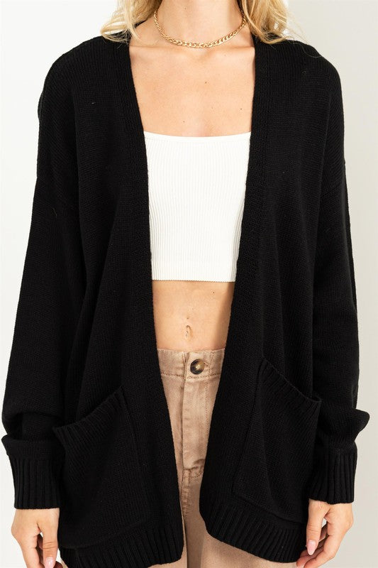 Women True Story Open Front Cardigan Sweater | Zarnesh