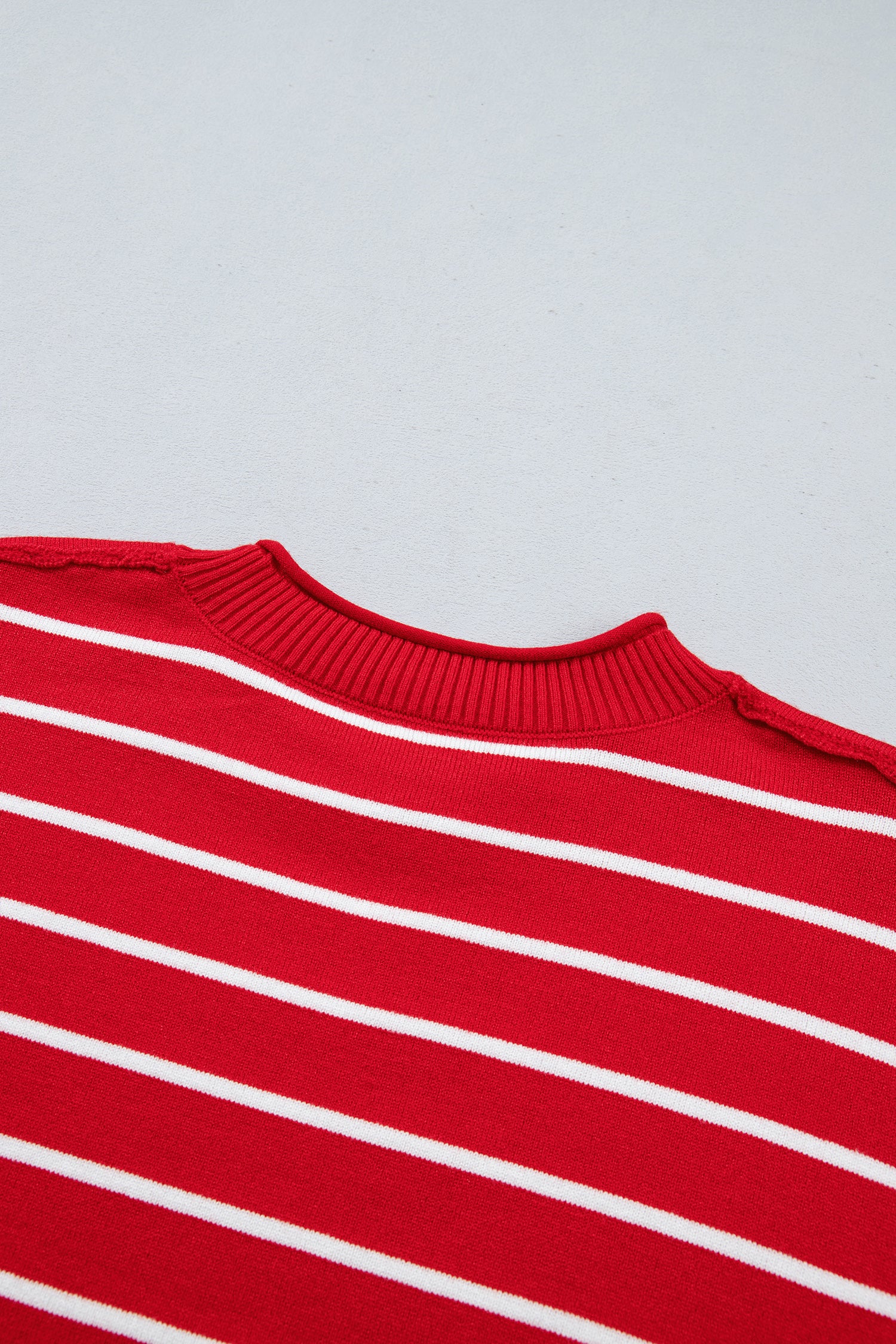 Striped Half Sleeve Drop Shoulder Sweater | Zarnesh
