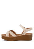 Women Sephone Woven Square Toe Soft Cushion Wedges Heel Zarnesh