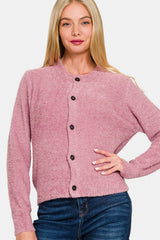 Women’s Zenana Button Down Long Sleeve Sweater Cardigan | Zarnesh