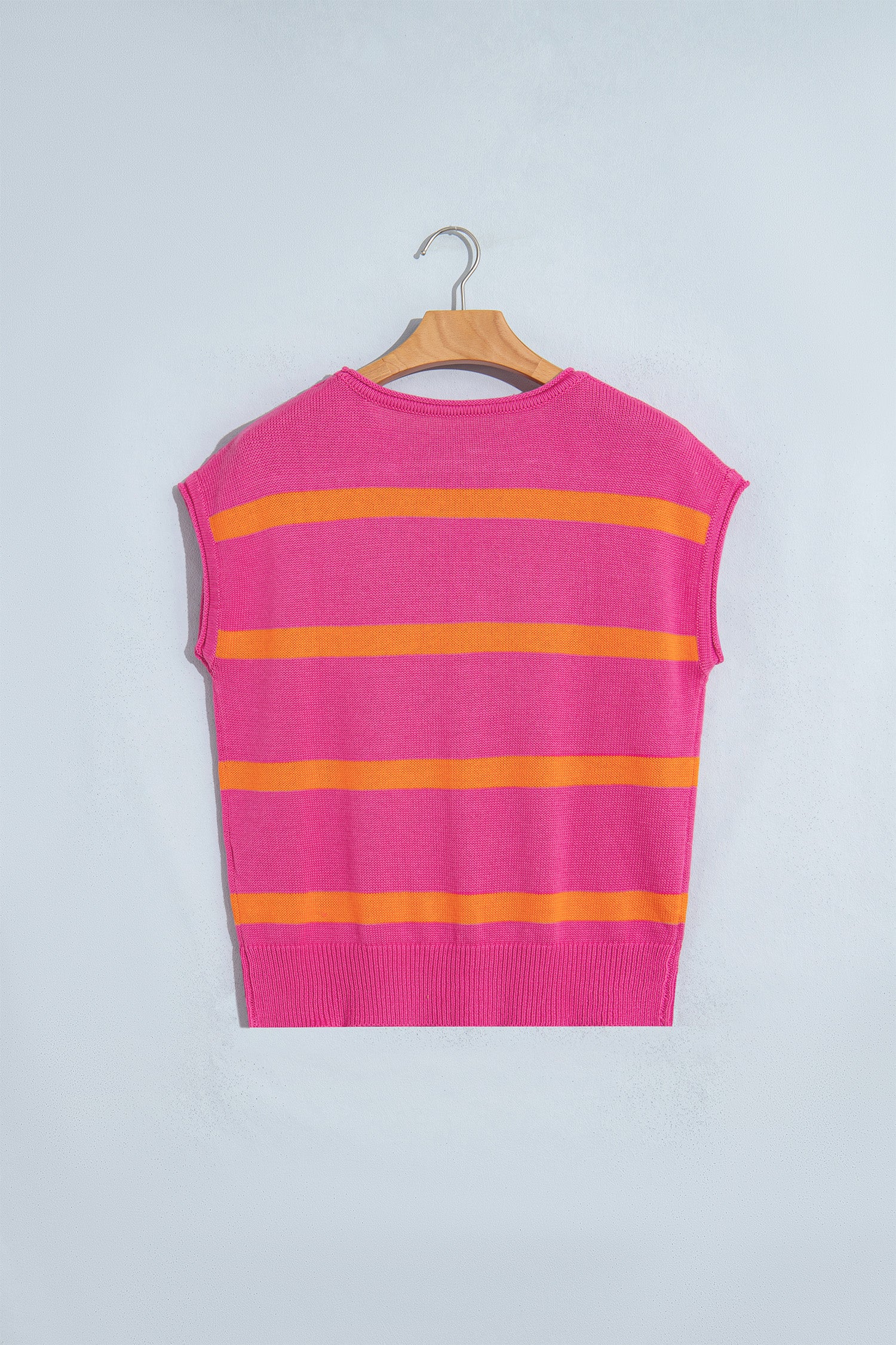 Striped Western Short Sleeve Knit Sweater | Zarnesh