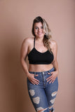 Women Plus Size Tattoo Mesh Racerback Bralette Zarnesh