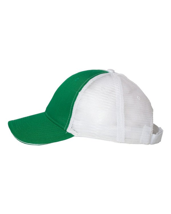 Women's Smiley Shamrock Embroidered Trucker hat | Zarnesh