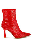 Women Samia Sequin Lace Boots Zarnesh