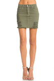 Women Western Style Vintage Denim Jeans Slim Mini Skirts Zarnesh