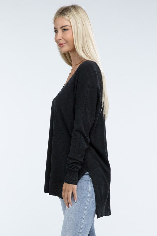 Women’s Hi-Low Hem Front Seam Sweater | Zarnesh