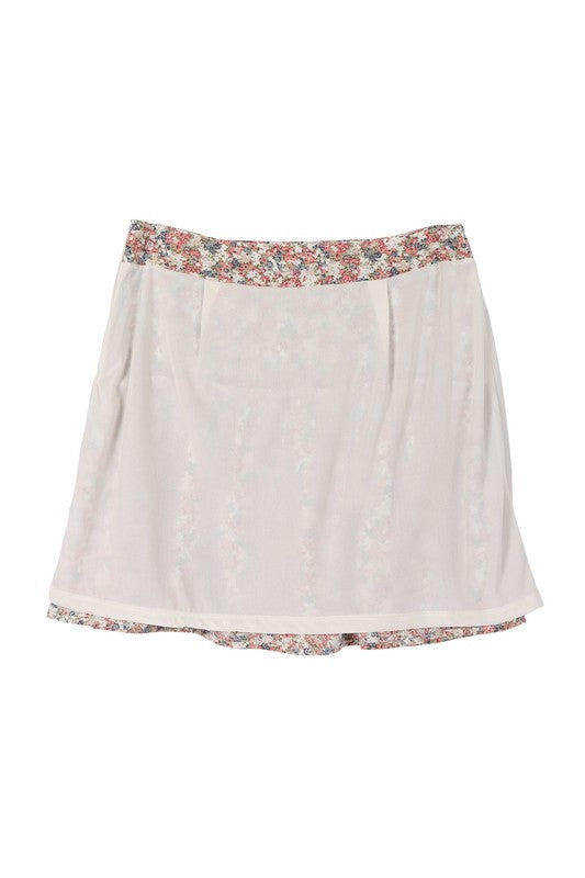 Women's Summer Shirred floral skirt | Zarnesh