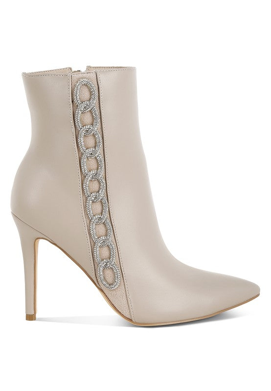 Women’s Kalina Rhinestones Chain Detail Boots | Zarnesh