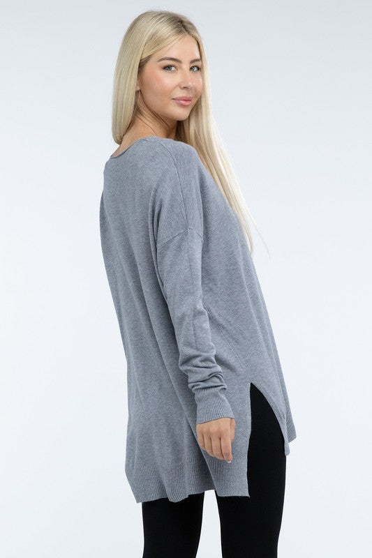 Women’s Hi-Low Hem Front Seam Sweater | Zarnesh