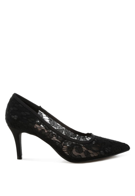 Women’s Masega Stiletto Heel Lace Pumps | Zarnesh